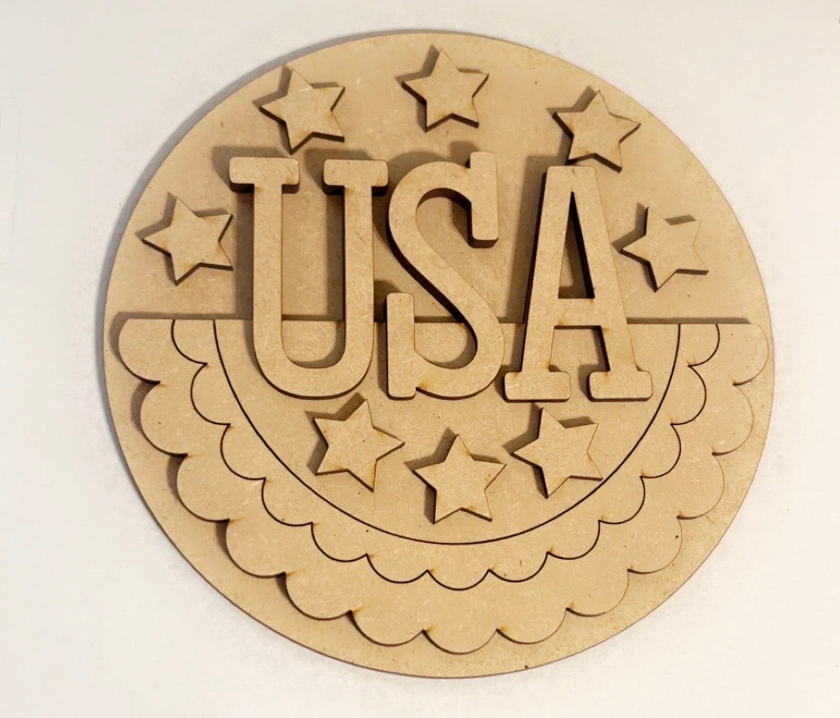 Interchangeable USA Bunting Sign