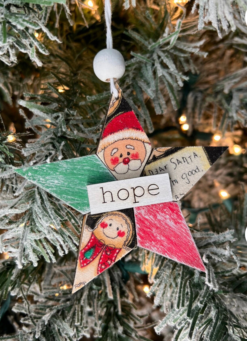 DIY Craft Kit - Barn Star Ornaments - Set of 5