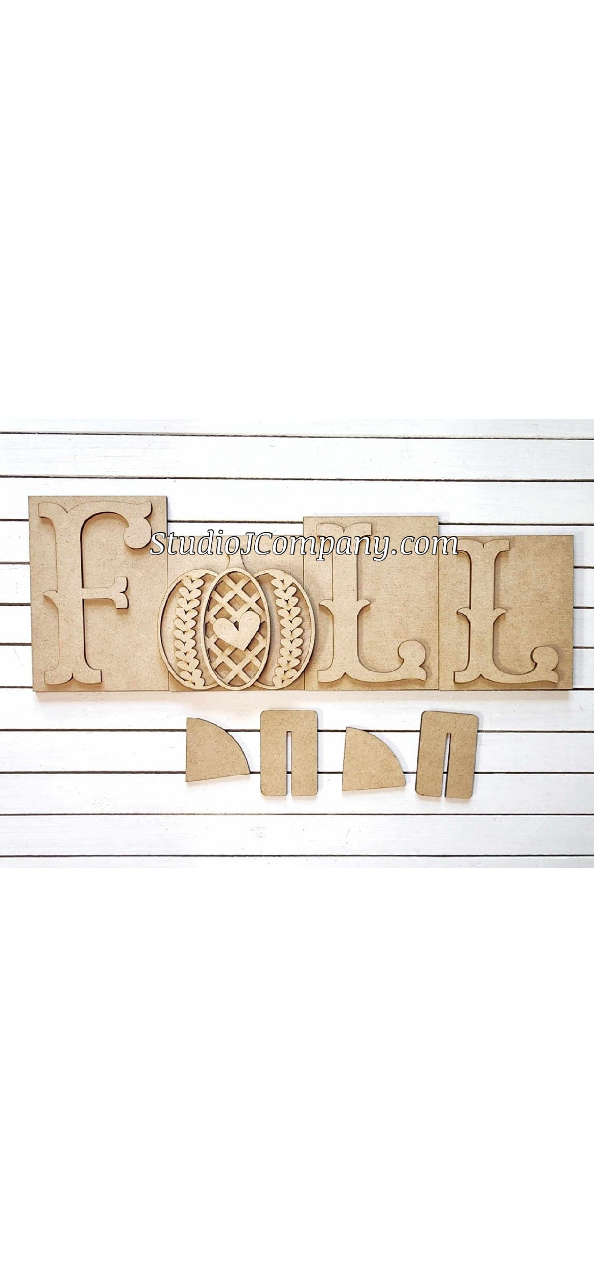 Fall Word Block Shelf Sitter - Layered DIY Craft Kit