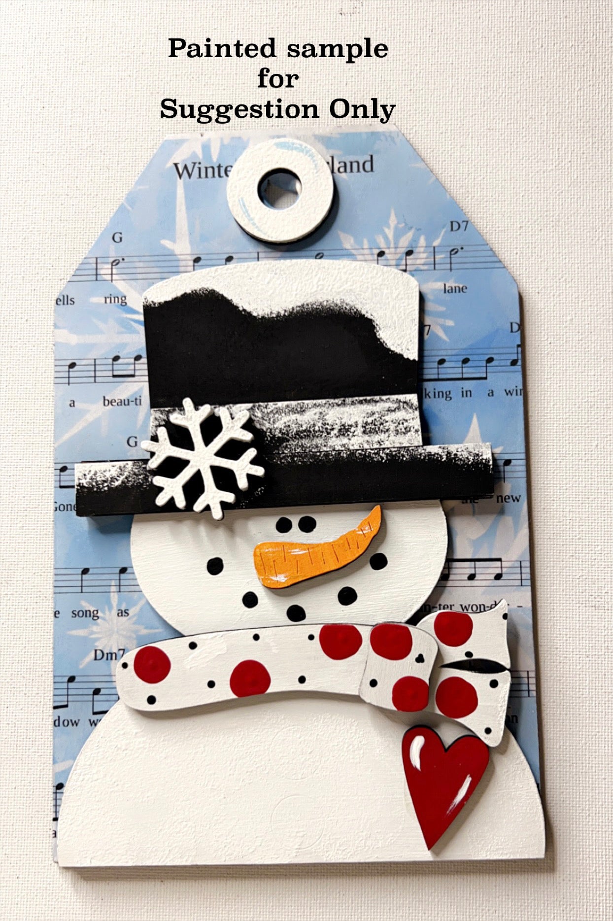 DIY Christmas Tag Ornaments approx 3.75” tall - Style #2