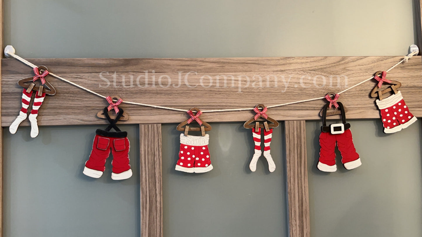 Santa’s Laundry - Individual or Set of 3 - DIY Ornament Kits