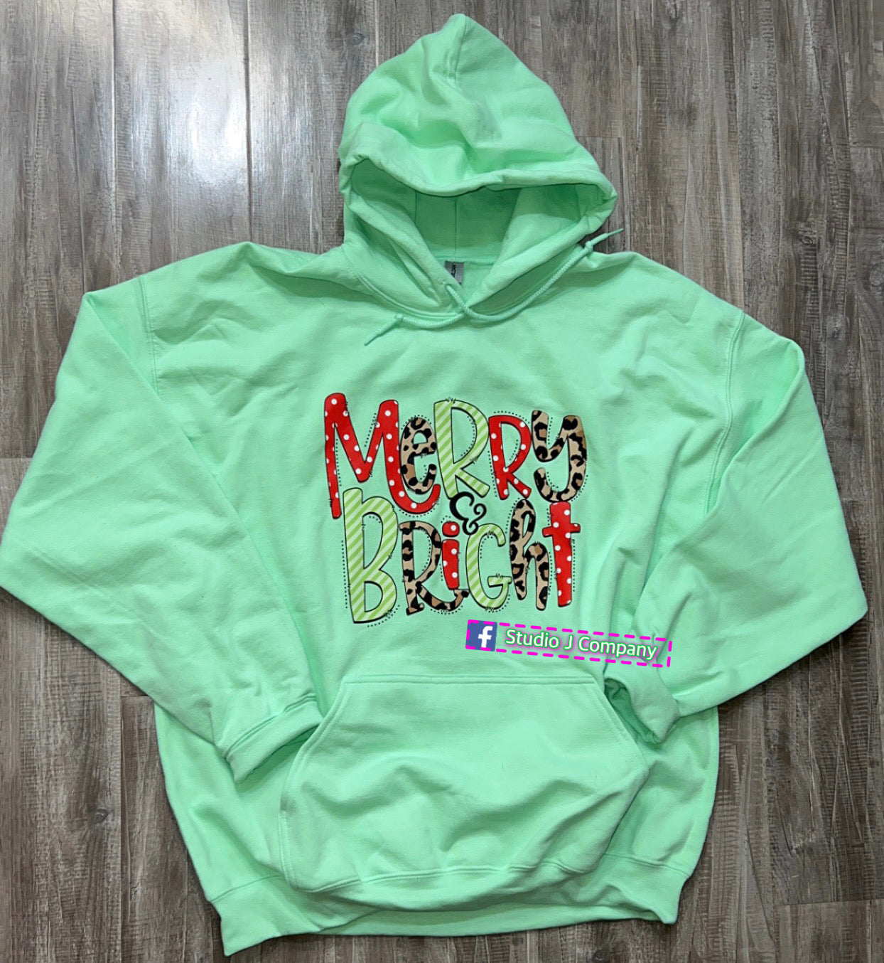 Craft-Tee Box HOODIE - Merry & Bright
