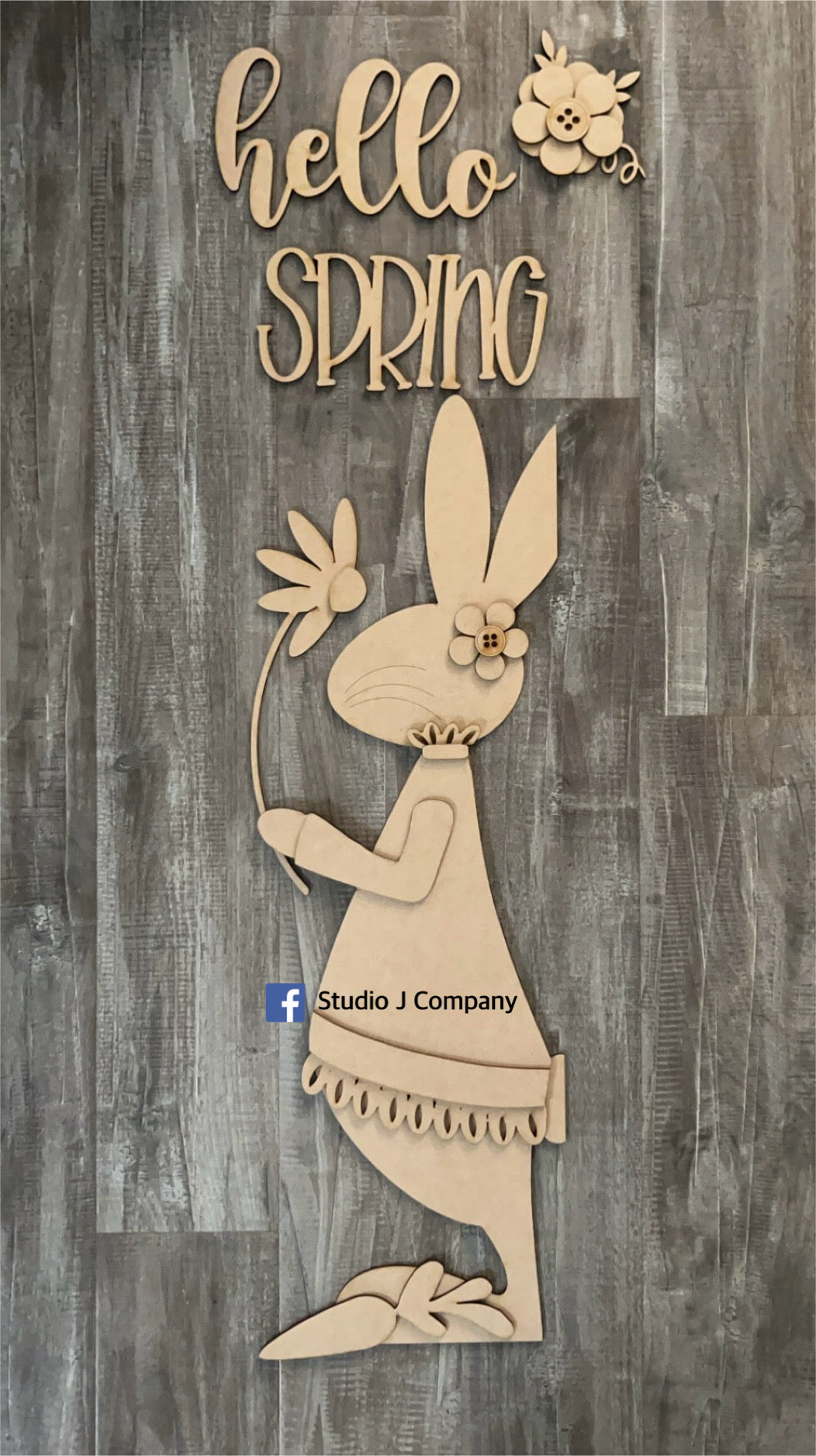 Bunny Girl Design -DIY Kit for Porch Leaner