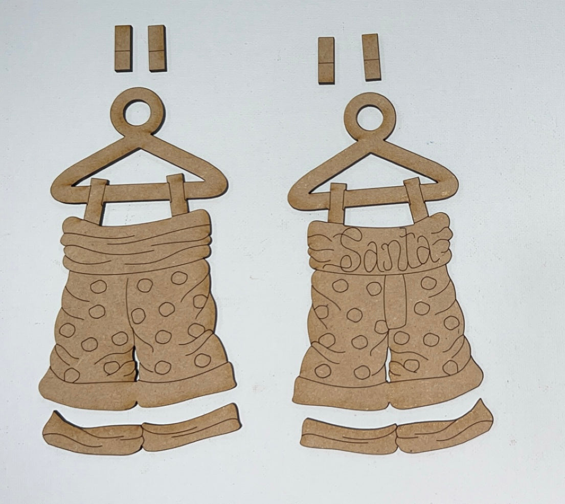 Santa’s Laundry - Individual or Set of 3 - DIY Ornament Kits