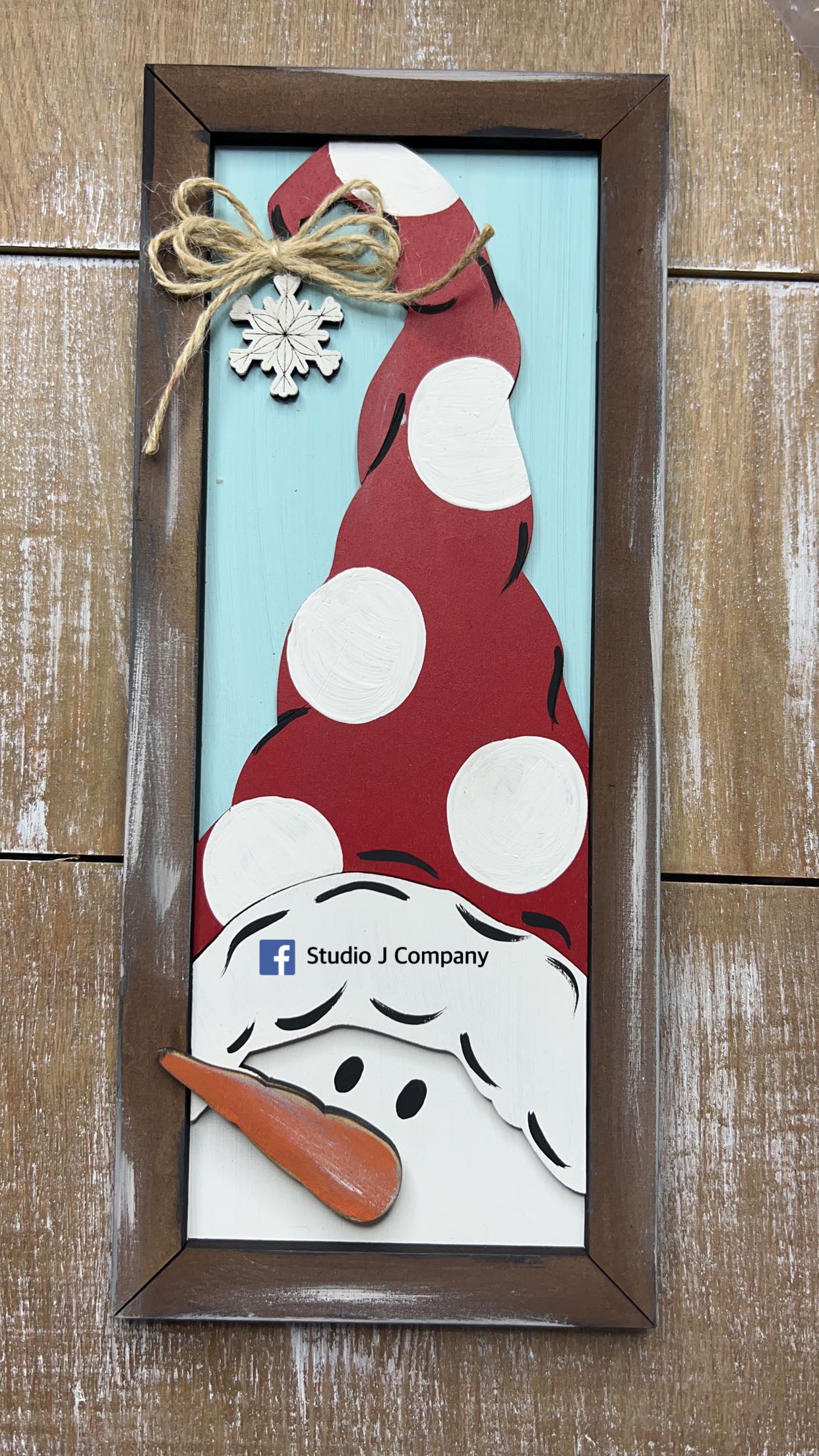 Set of 4 Snowman Mini Cutting Boards Rectangle Shape- DIY Craft