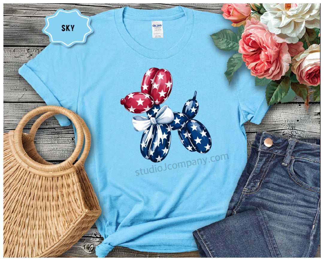 Graphic Tee - Patriotic Balloon Animal