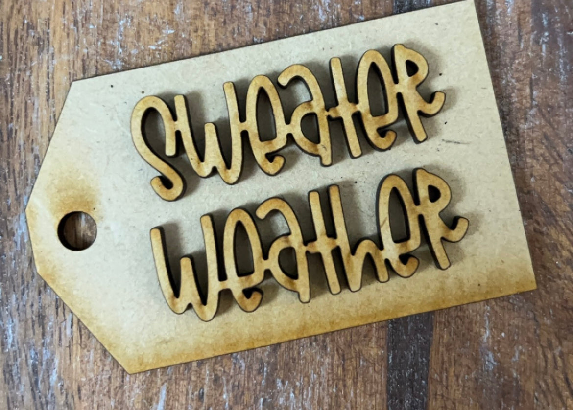 Sweater Weather Tag Embellishment - DIY craft kit