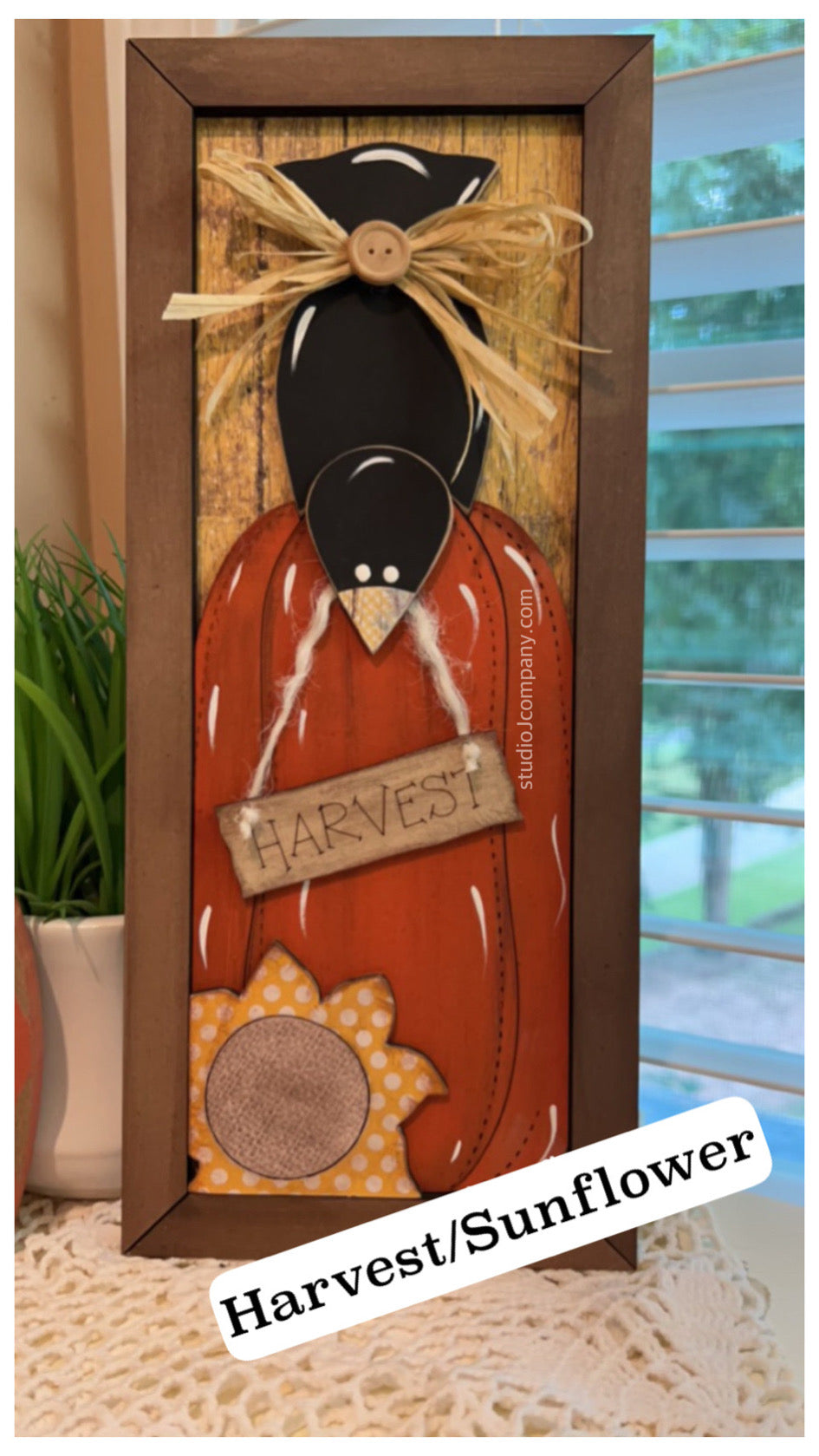 DIY Craft Kit- Layered Pumpkin - 2 styles available-Farmhouse Primitive Faux Framed Picture