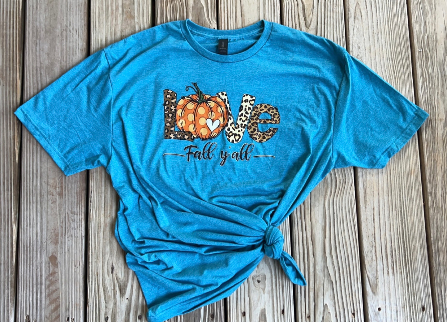 Fall in Love with the Season - Laguna Blue Tee
