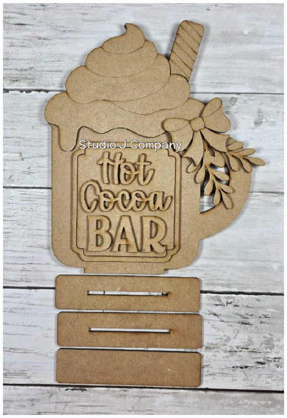 Hot Cocoa Bar shelf sitter