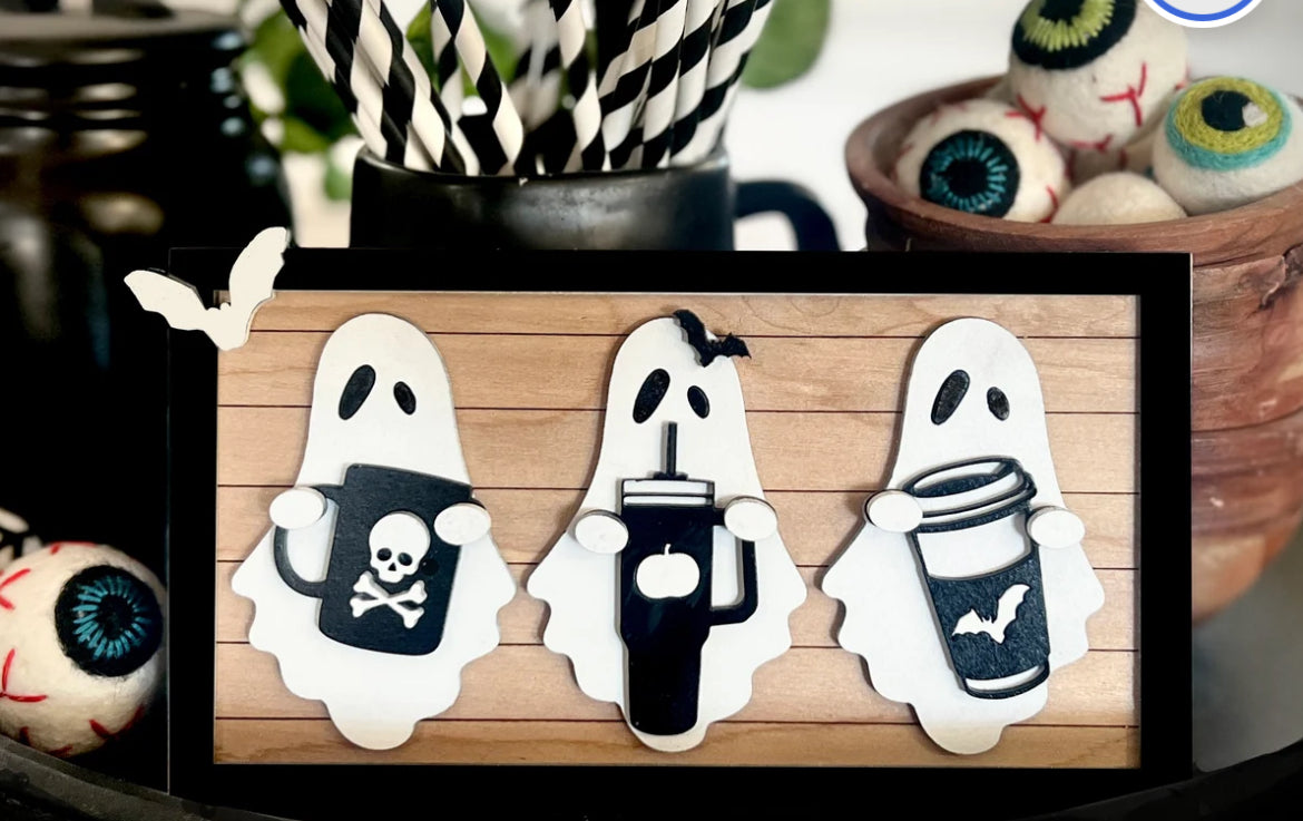Boo Crew- Ghost Trio DIY Craft Kit -choice of design