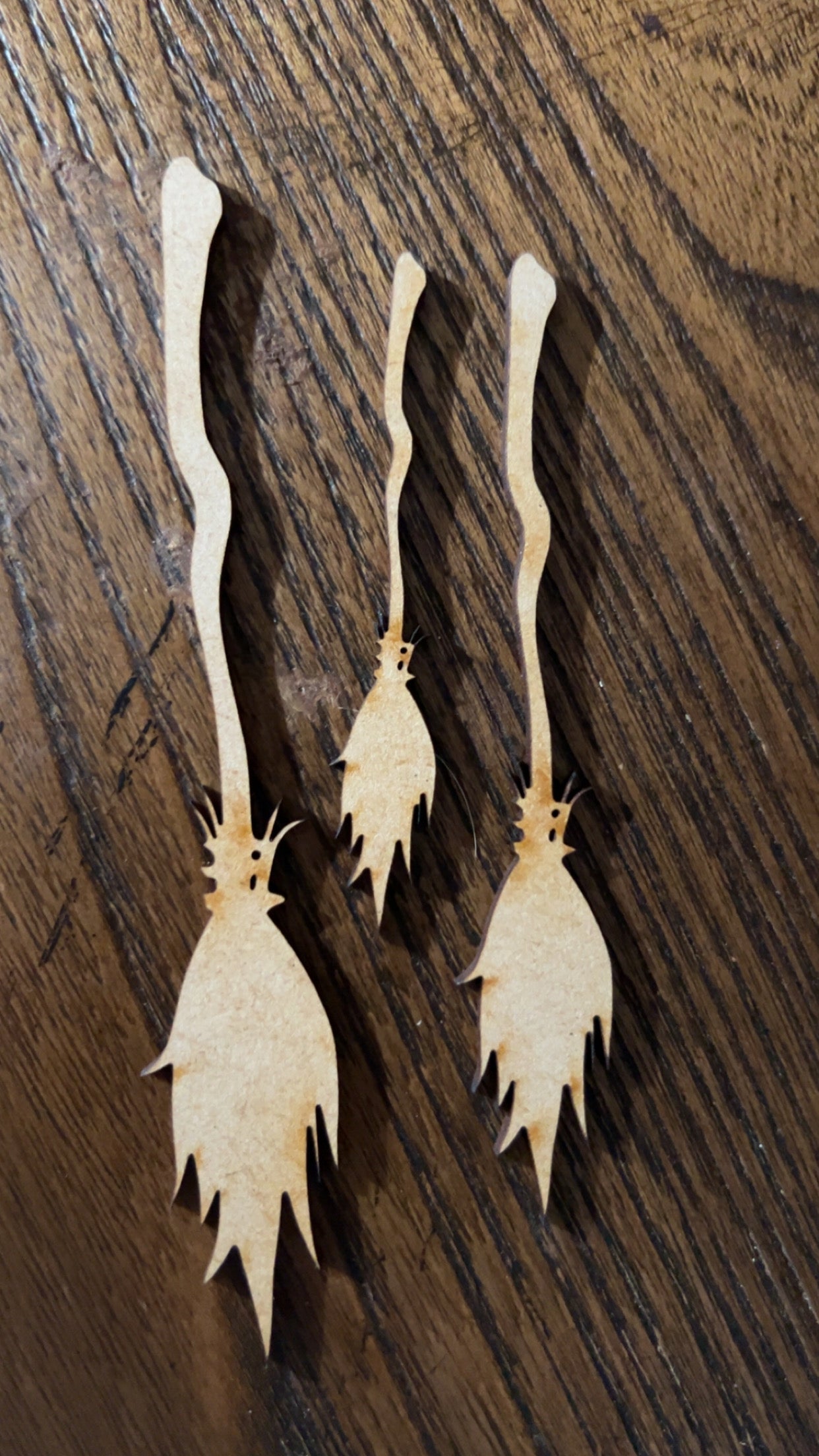 Witch’s Brooms- trio- crafty embellishments