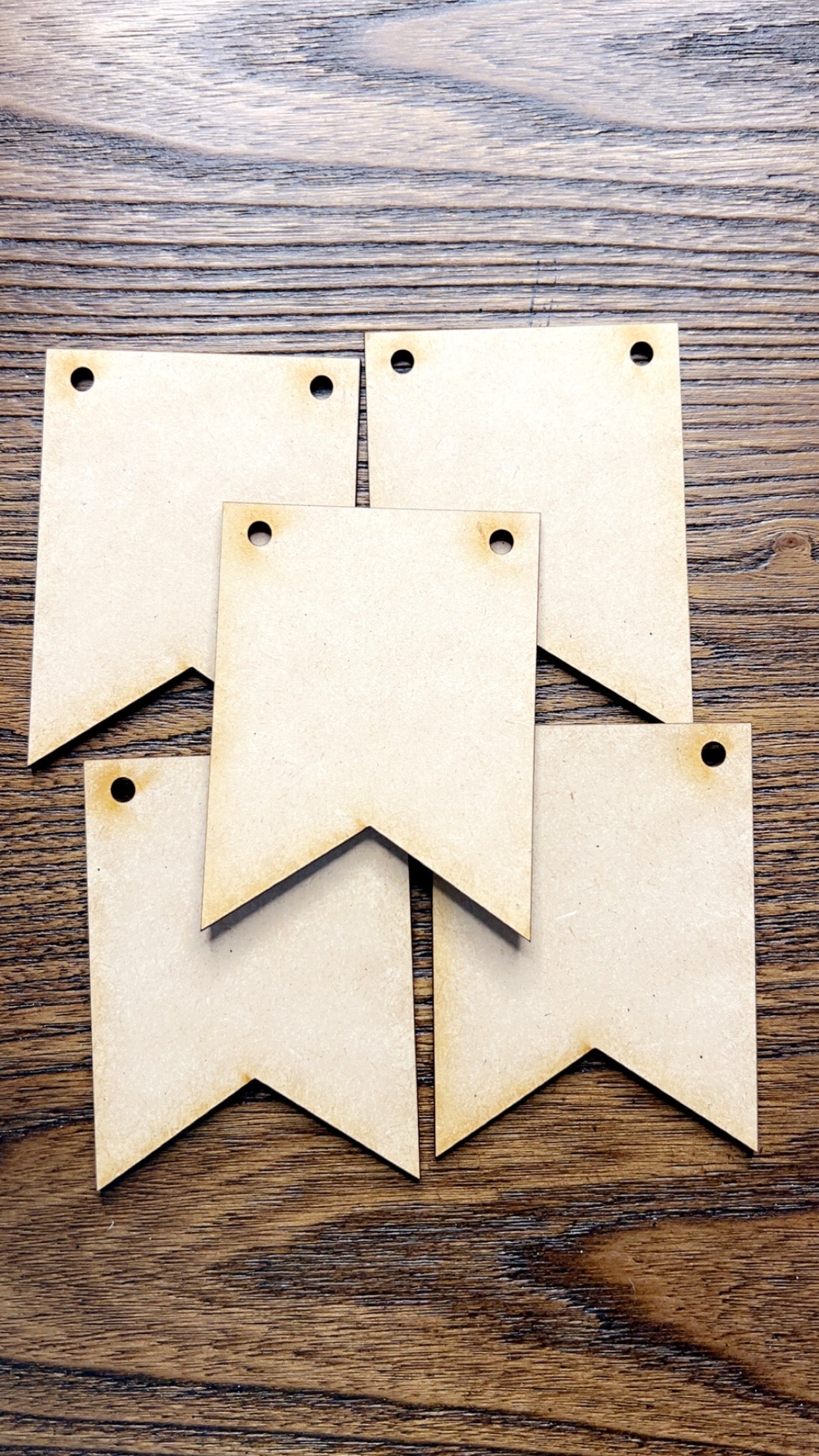 5pc blank Garland Banner pieces