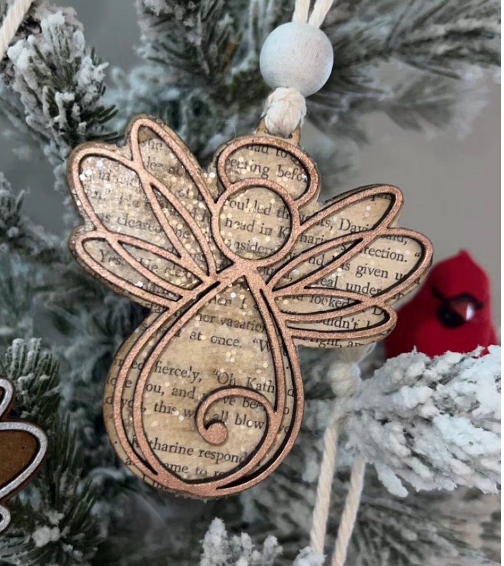 Layered Swirl Angel Ornament Pair - DIY Craft Kit