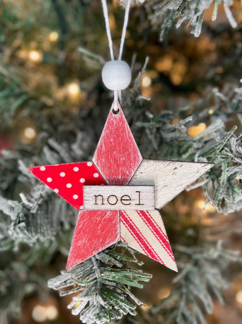DIY Craft Kit - Barn Star Ornaments - Set of 5