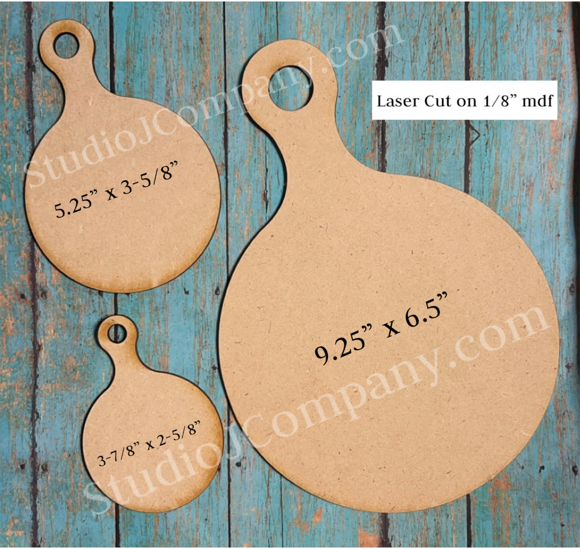 Bundle of 3 Round Faux Cutting Boards