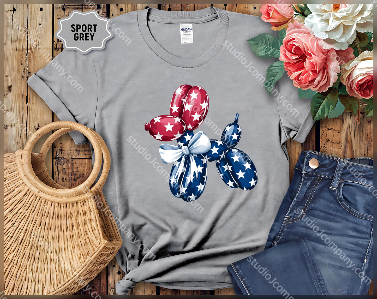 Graphic Tee - Patriotic Balloon Animal