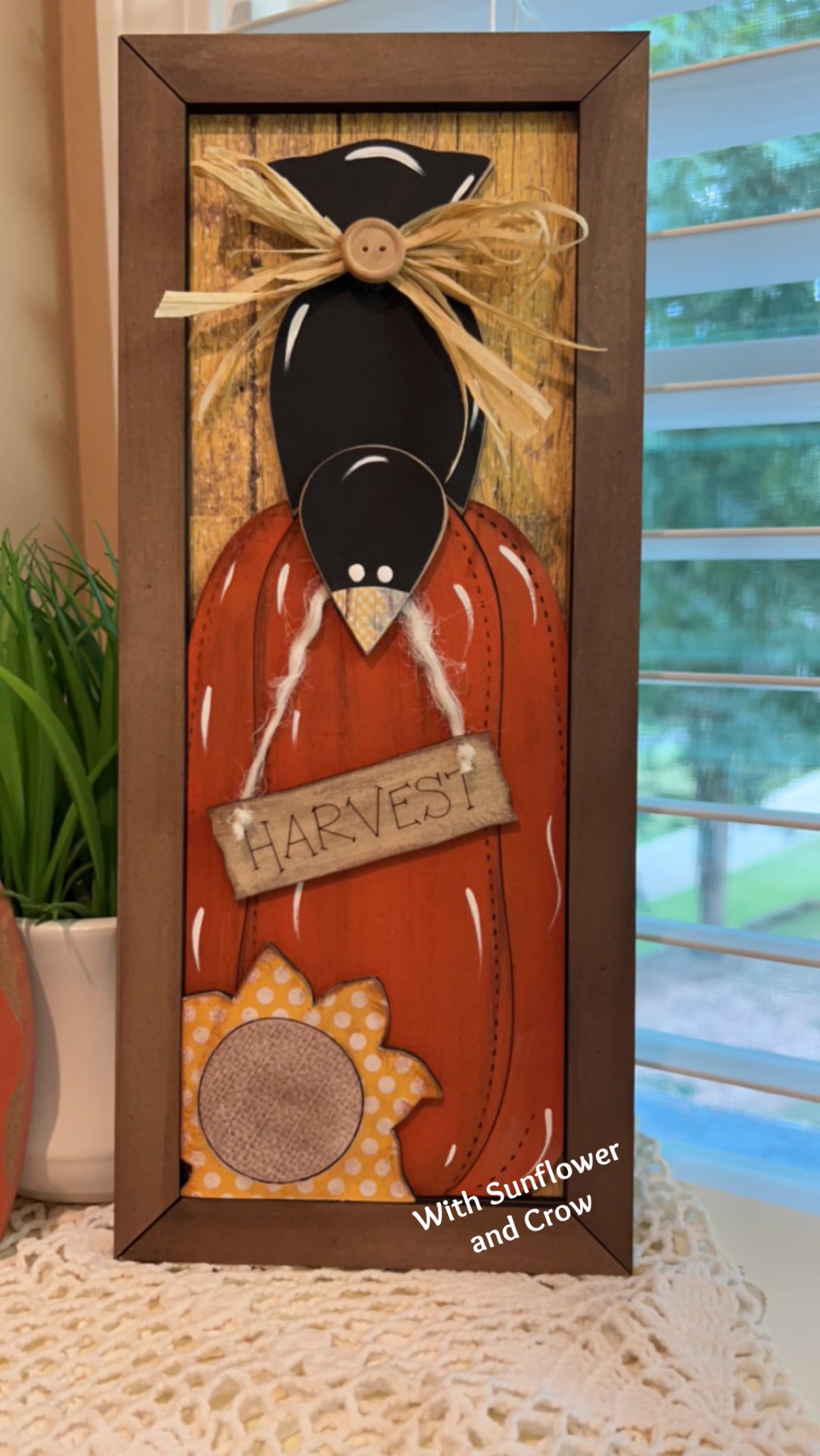 DIY Craft Kit- Layered Pumpkin - 2 styles available-Farmhouse Primitive Faux Framed Picture