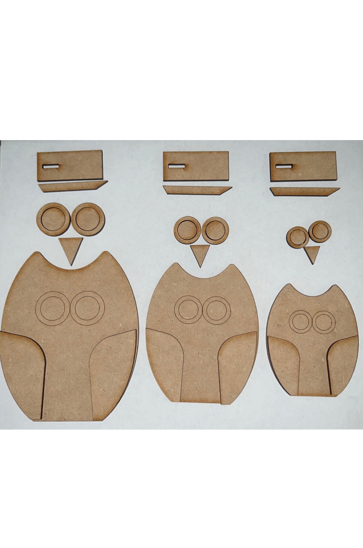 Trio of Hooties- DIY Layered Owls shelf sitters
