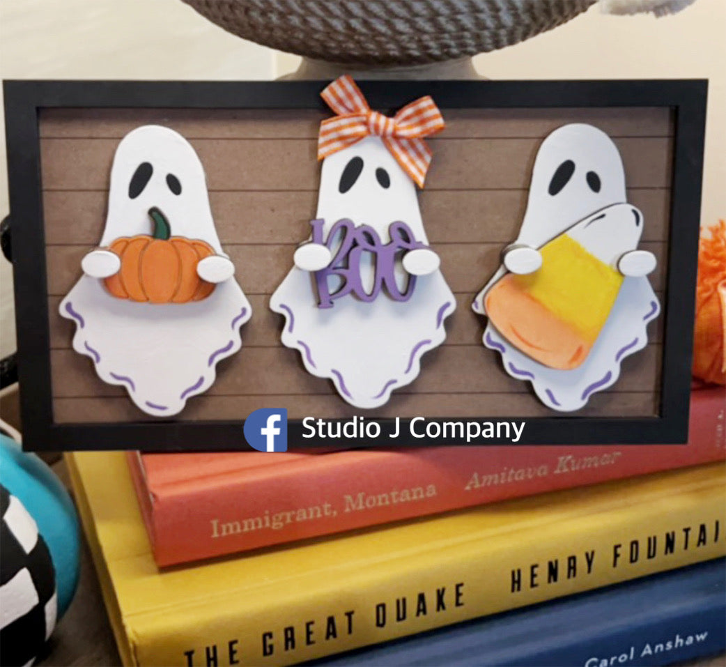 Boo Crew- Ghost Trio DIY Craft Kit -choice of design