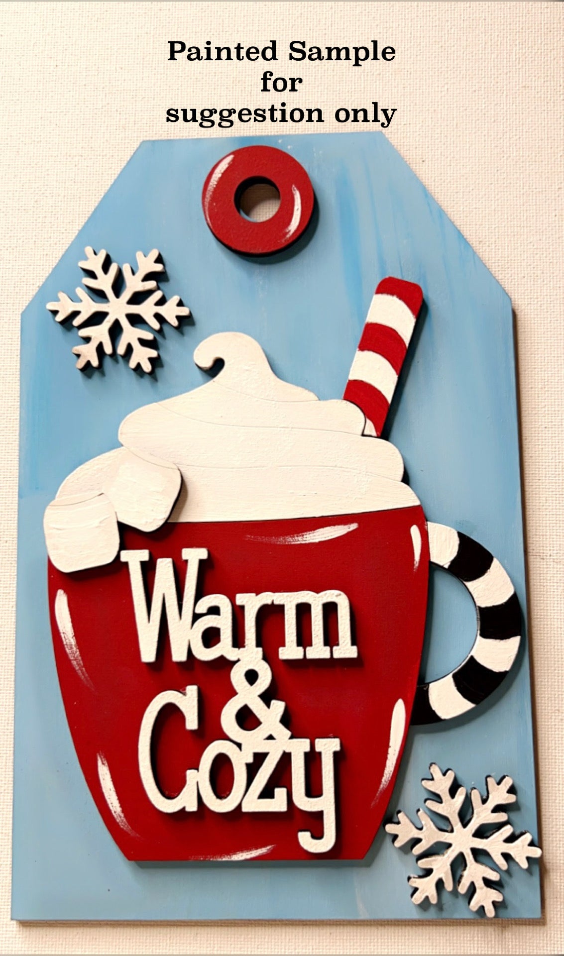 DIY Christmas Tag Ornaments approx 3.75” tall - Style #2