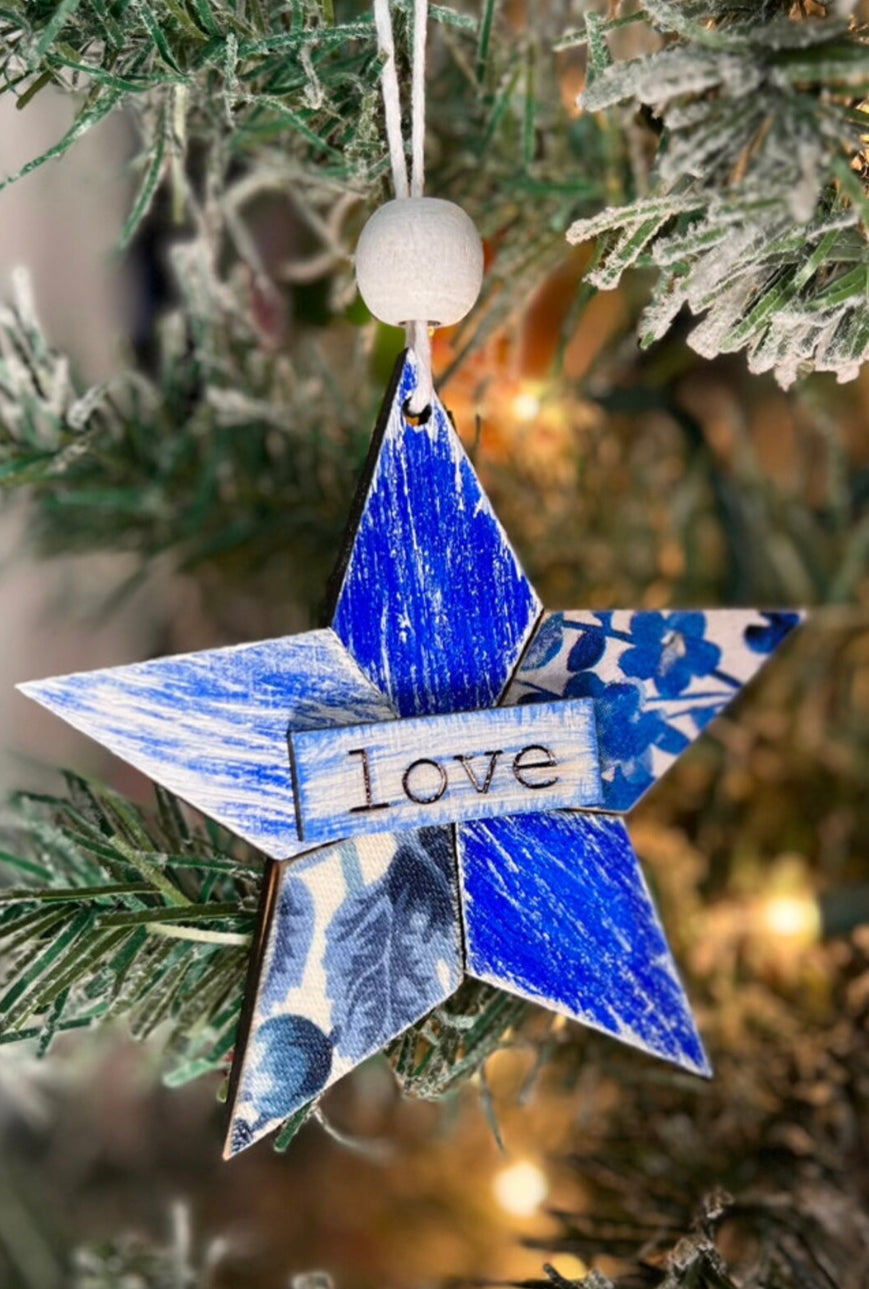 DIY Craft Kit - Barn Star Ornaments - Set of 5