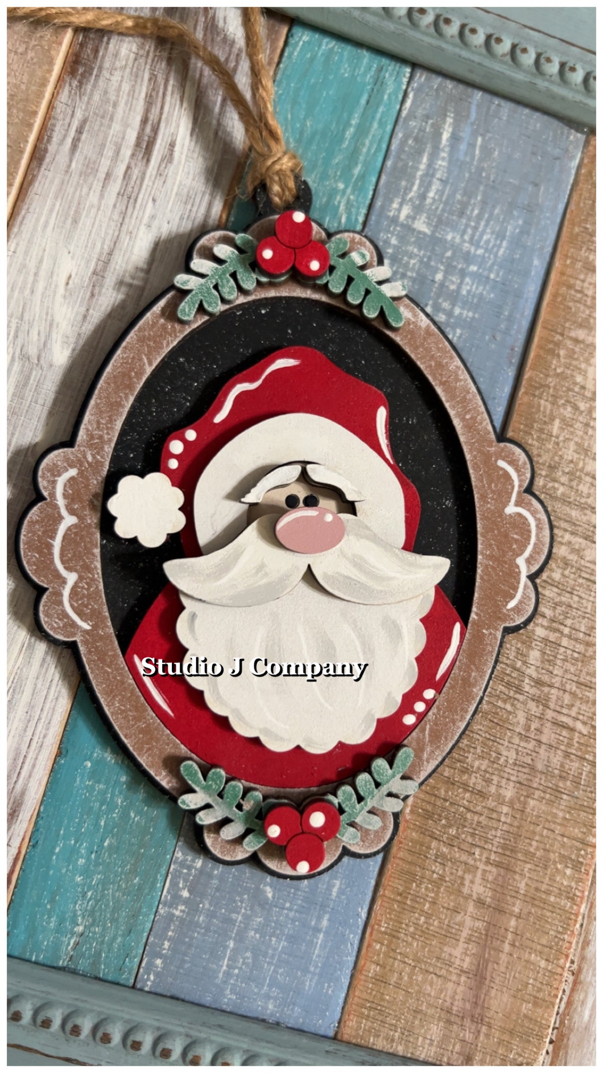 DIY Santa Portrait Ornament