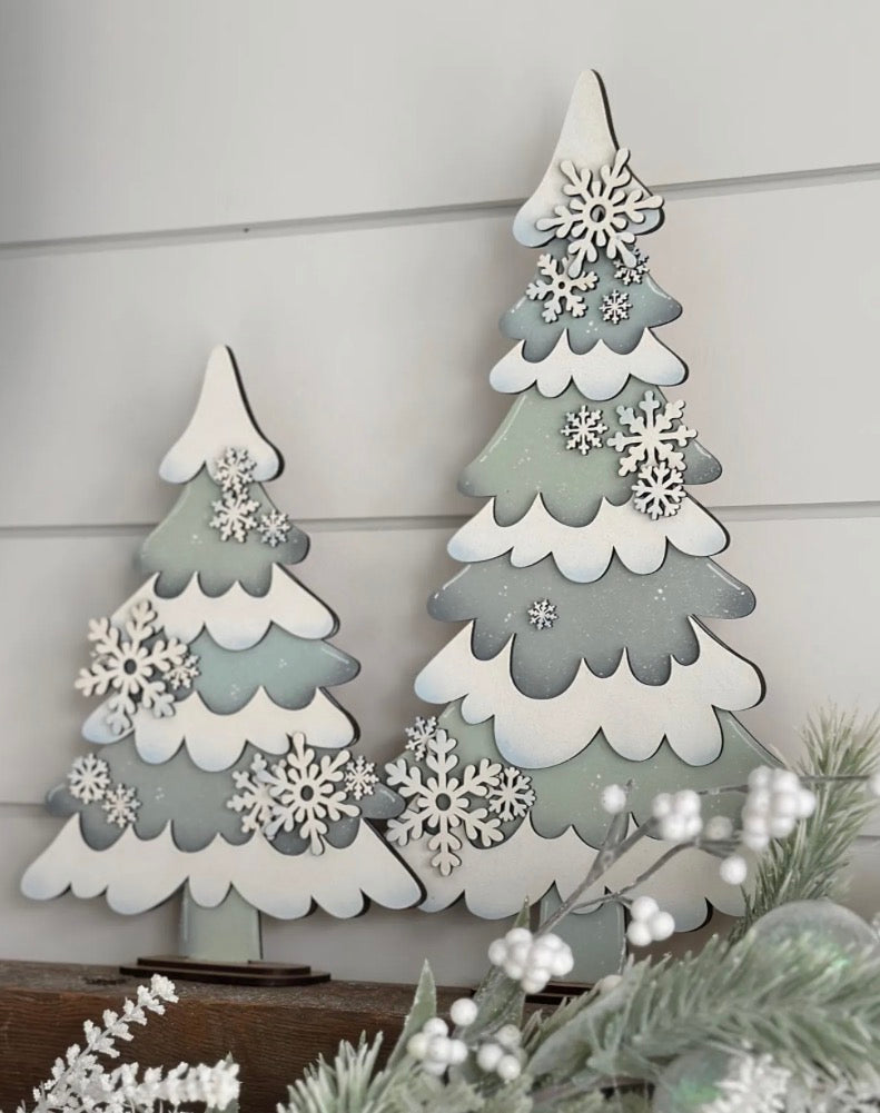 Layered Winter Trees - DIY Kit