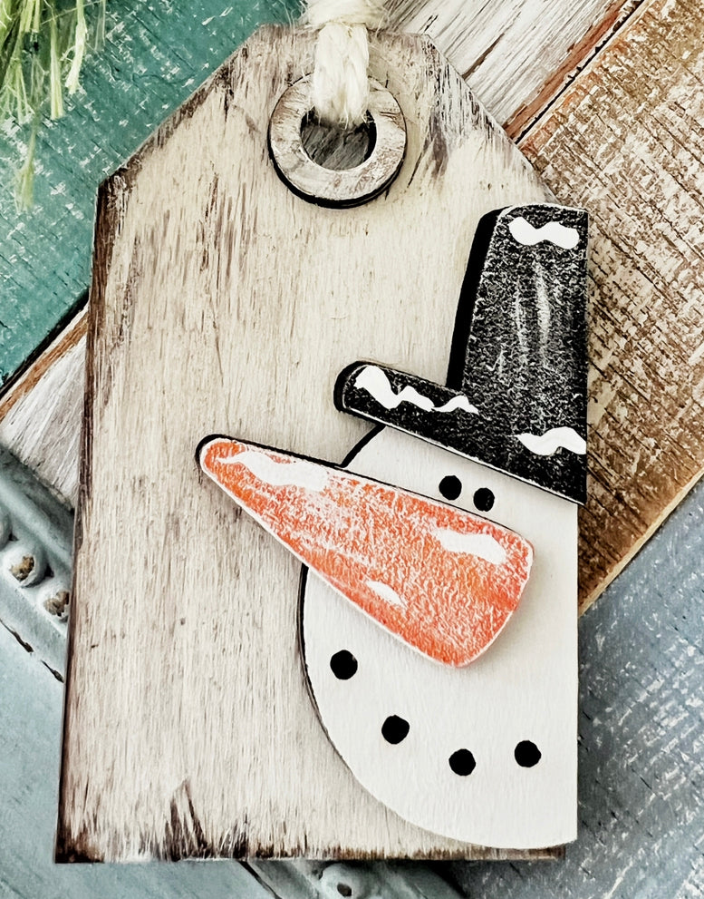 Jumbo 8 inch Christmas Tag/Ornament- Style #1 - DIY kits