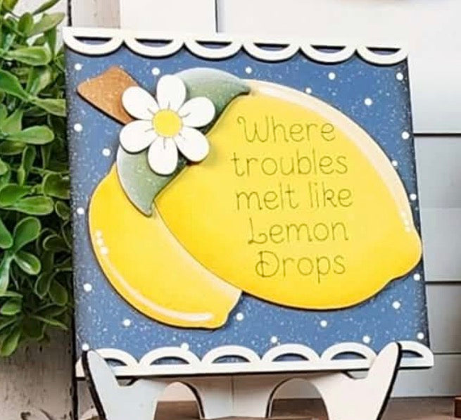 Interchangeable Lemon Sign - DIY Craft Kit- 4.25” Sign Only