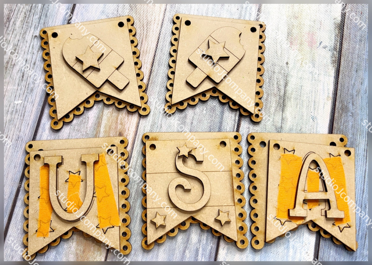 USA Popsicle Garland - DIY Kit