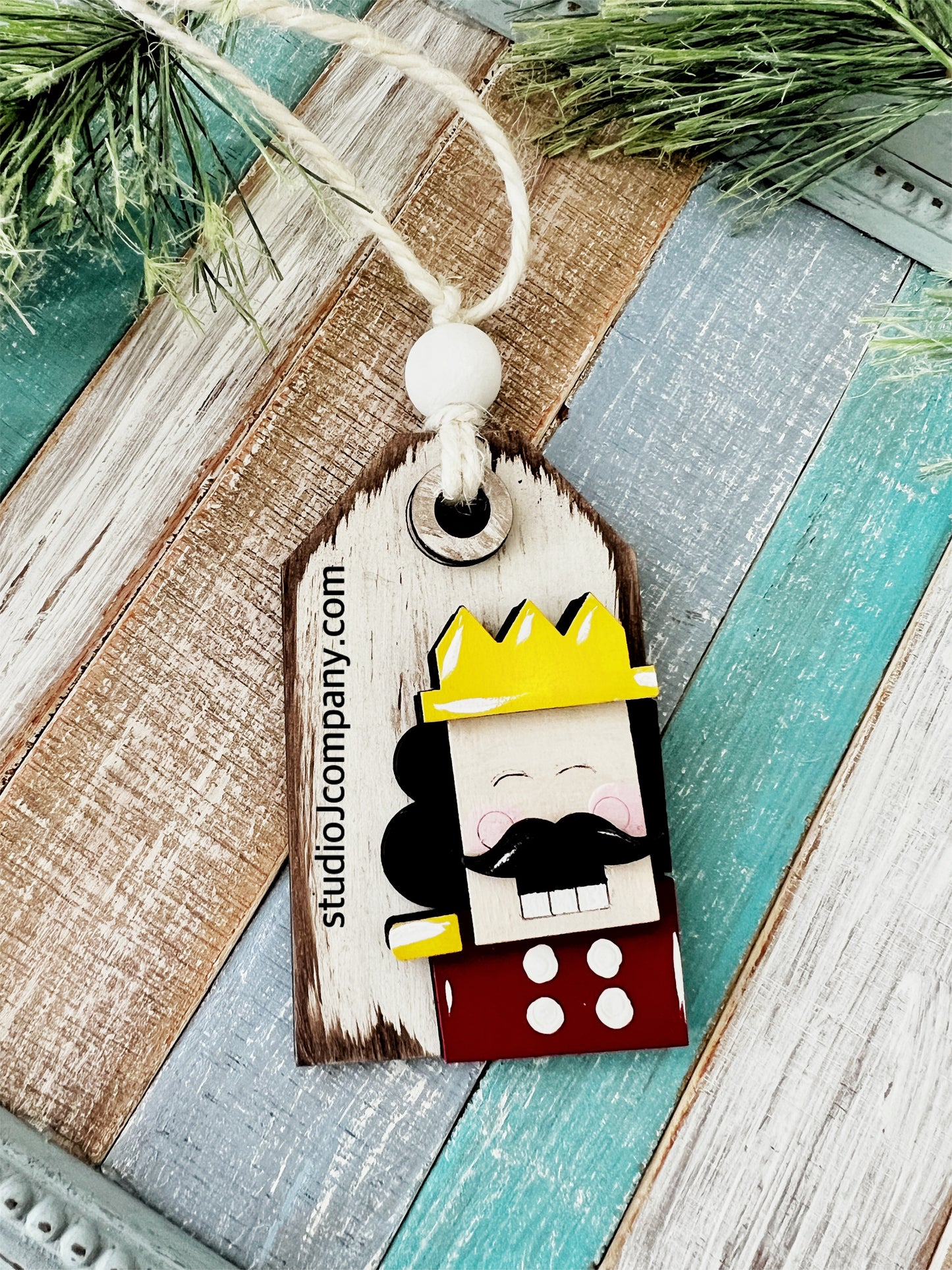 DIY Christmas Tag Ornaments approx 3.75” tall - Style #1