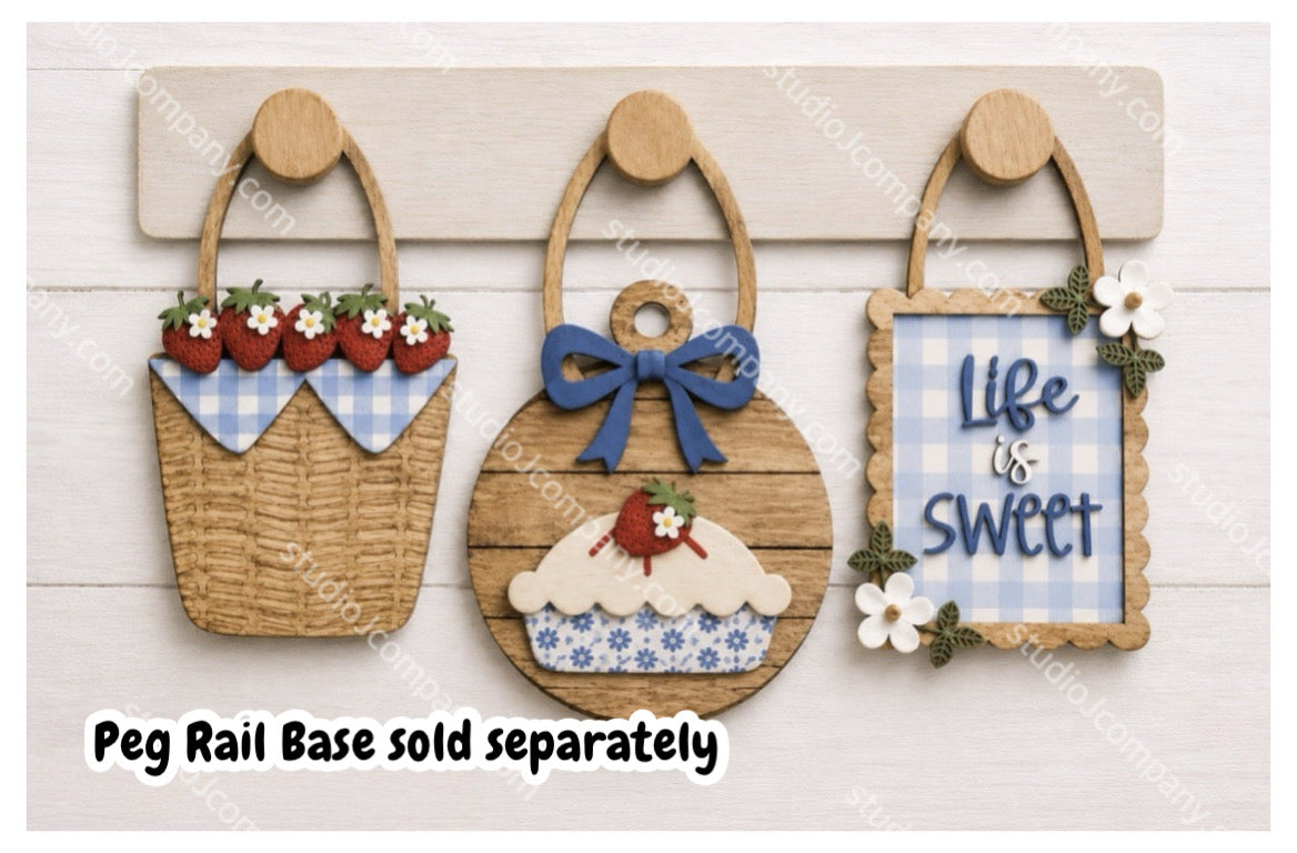 strawberry Interchangeable set for Peg Sign