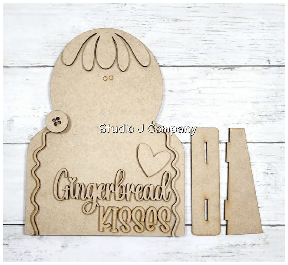 Gingerbread Kisses Shelf Sitter - DIY Craft Kit