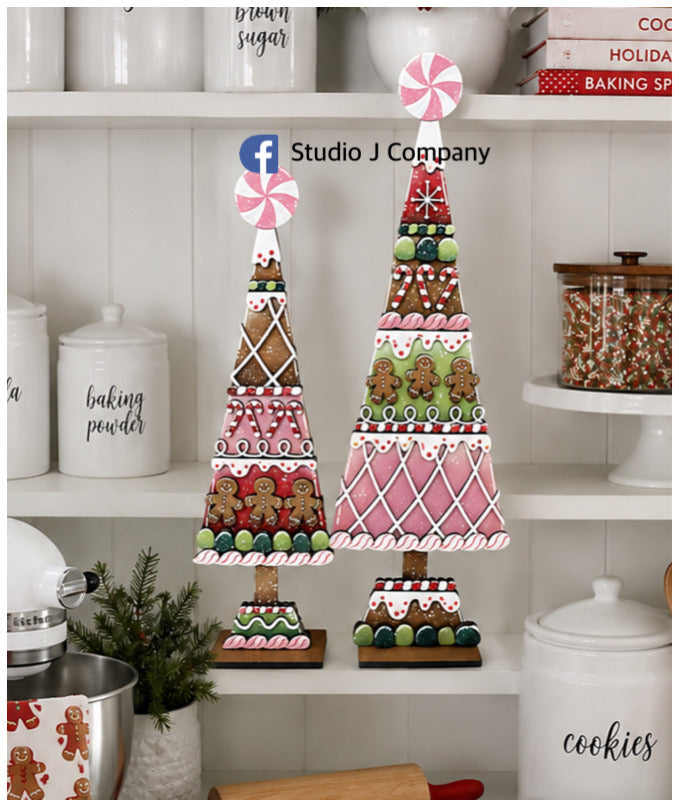 Gingerbread Topiary Trees - 2 sizes to choose from