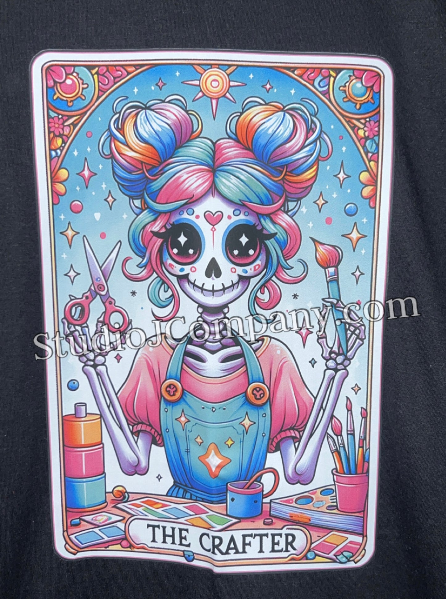 Jen’s T-shirt Tribe - The Crafter - Tarot Card - Sugar Skull- T-shirt