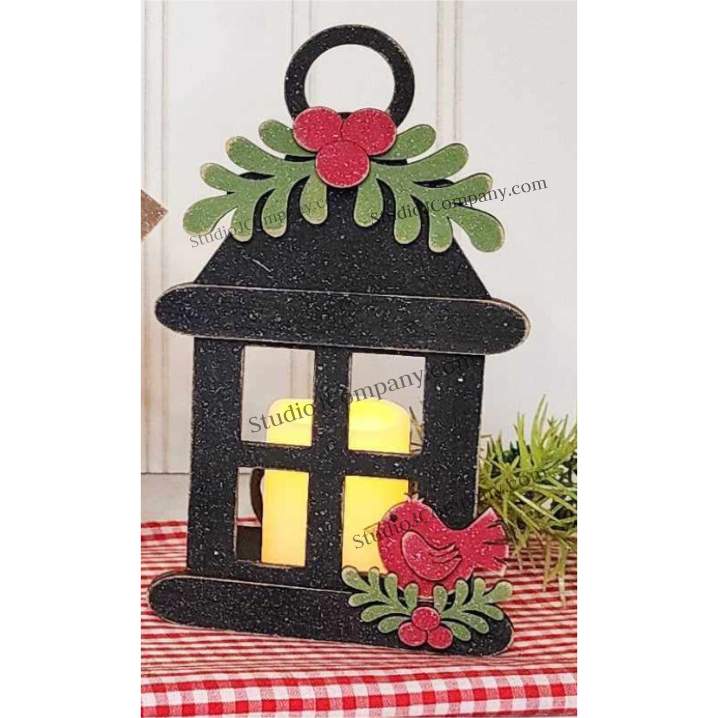 Red Bird Lantern Votive/TeaLight Holder