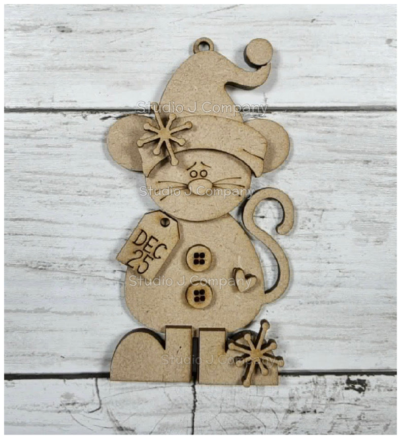 Christmas Mouse Ornament- DIY Kit