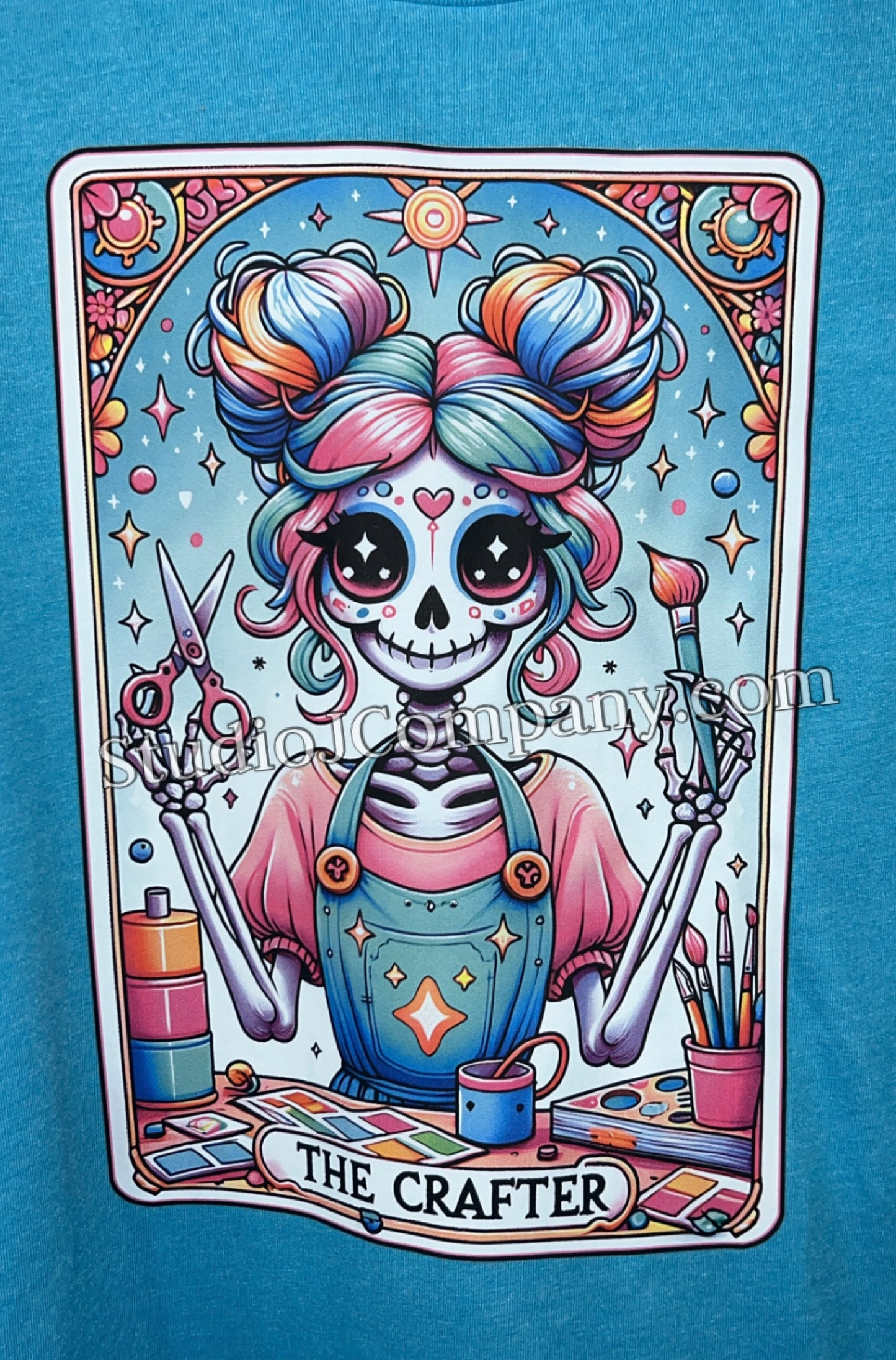 Jen’s T-shirt Tribe - The Crafter - Tarot Card - Sugar Skull- T-shirt