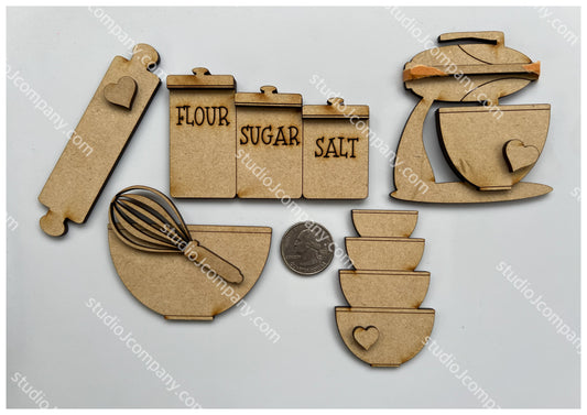 Baking Theme Embellishments/Magnets set