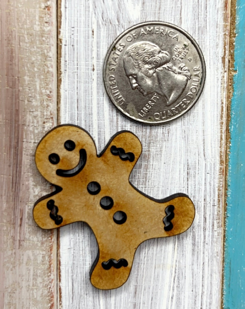 6 Gingerbread Man Embellishments