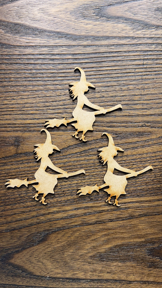 Flying witches trio- crafty embellishments