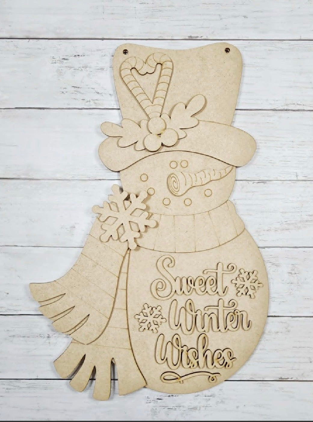 Sweet Snowman Door Hanger - available in 2 sizes