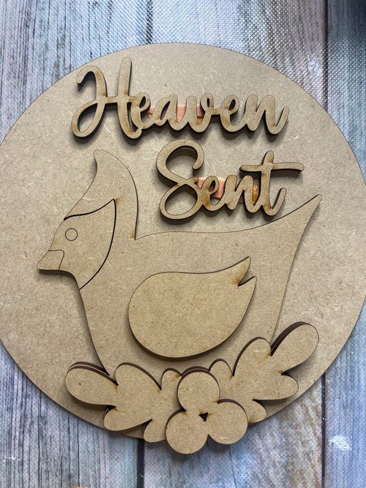 7.5” Round Heaven Sent Cardinal