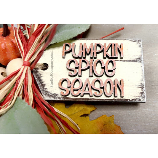 Pumpkin Spice Season Tag embellishment -DIY Craft Kit