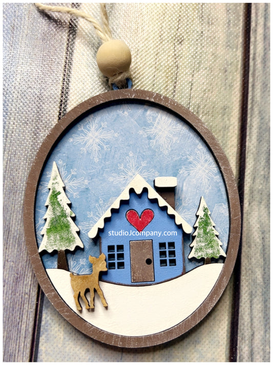 Winter House Ornament