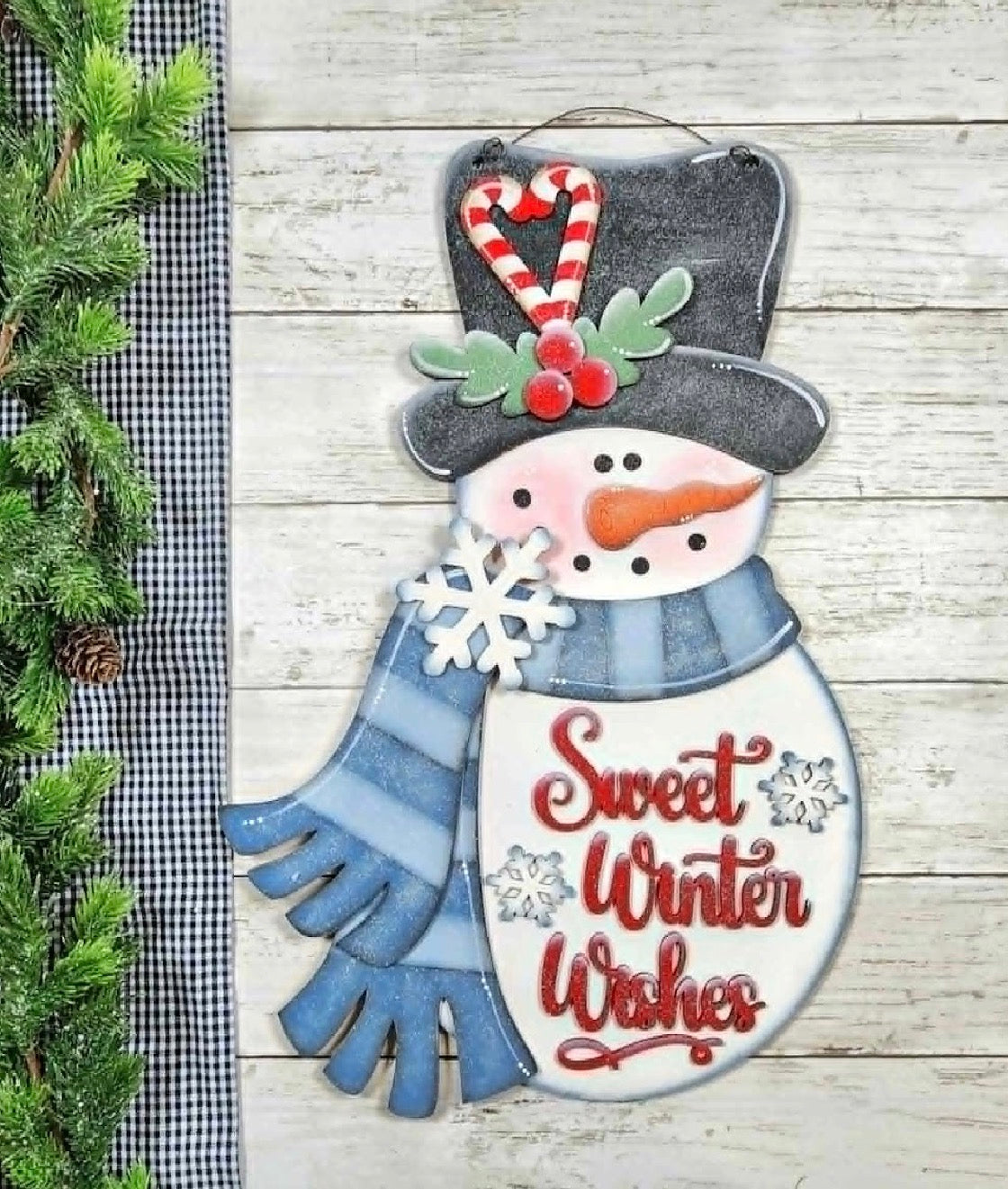 Sweet Snowman Door Hanger - available in 2 sizes