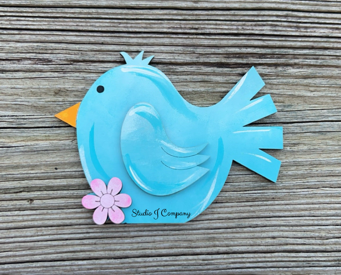 Large Spring Cut outs- Birdy and Flowerpot - DIY Craft Kits