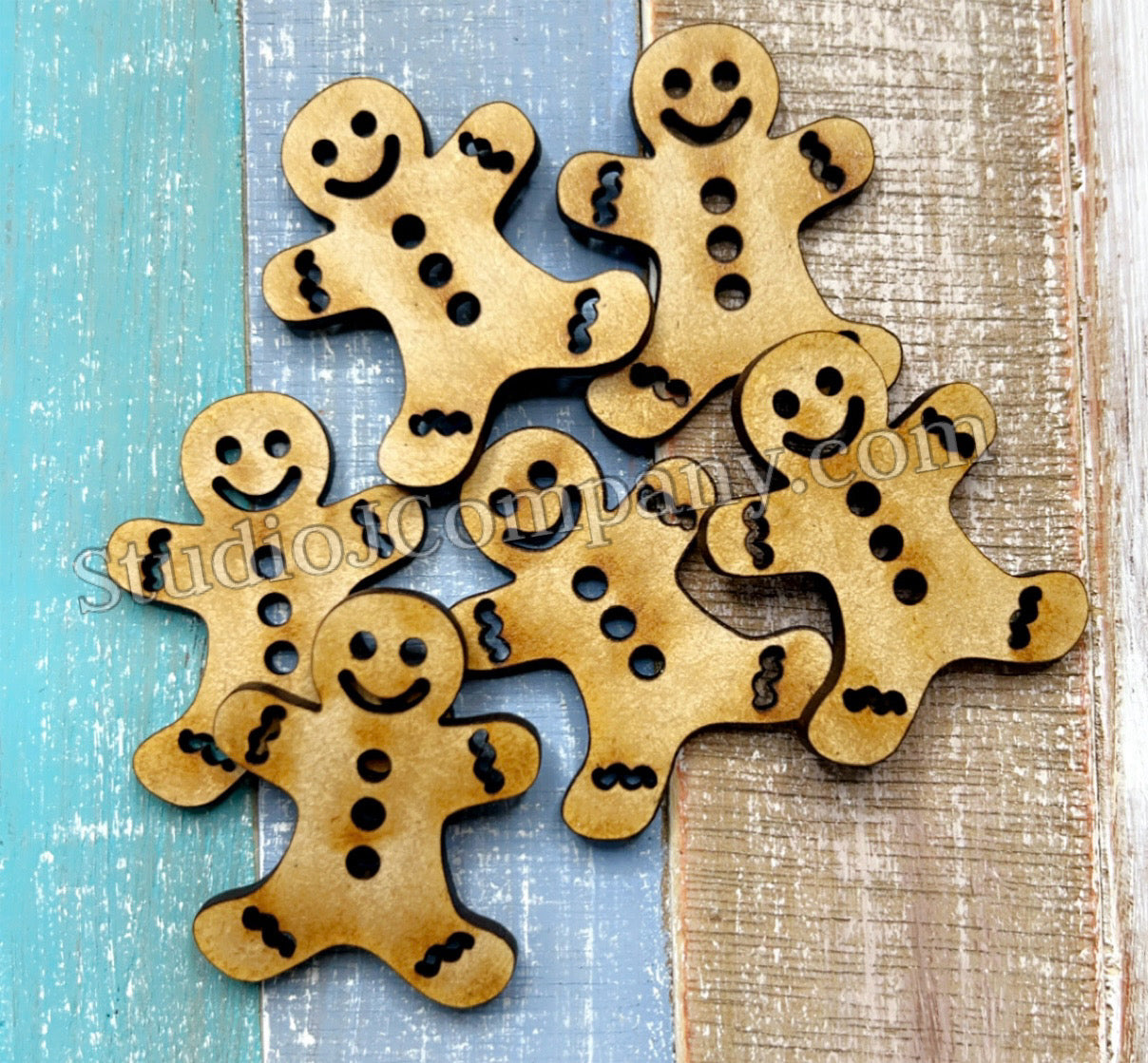 6 Gingerbread Man Embellishments