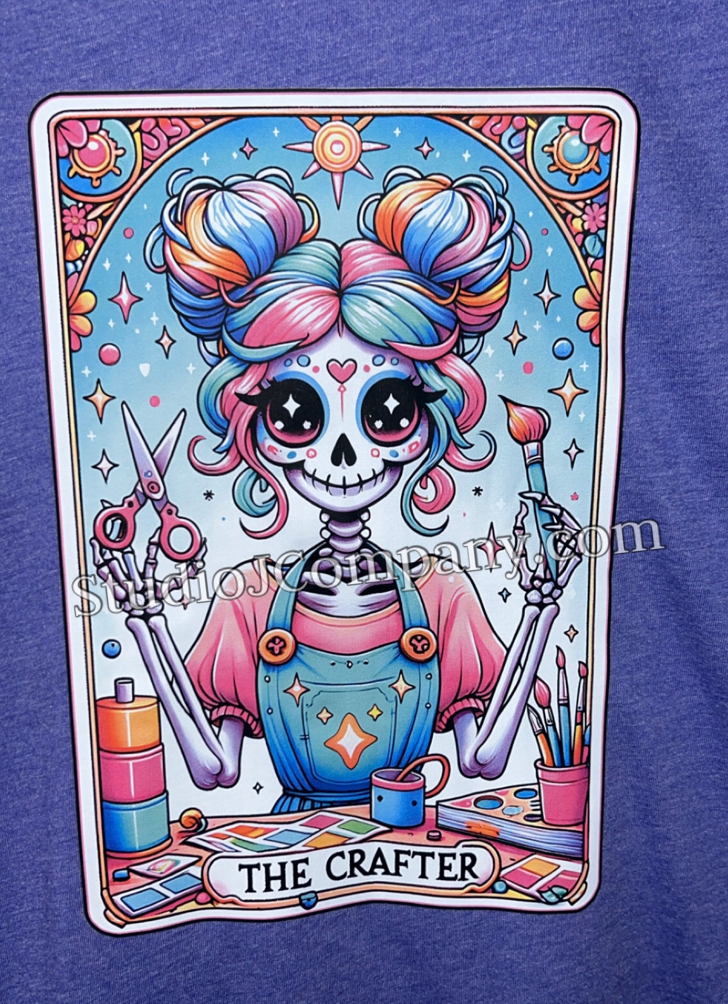 Jen’s T-shirt Tribe - The Crafter - Tarot Card - Sugar Skull- T-shirt